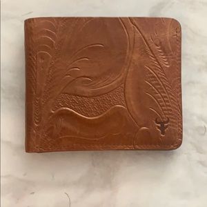 Trask genuine leather brown bi-fold wallet